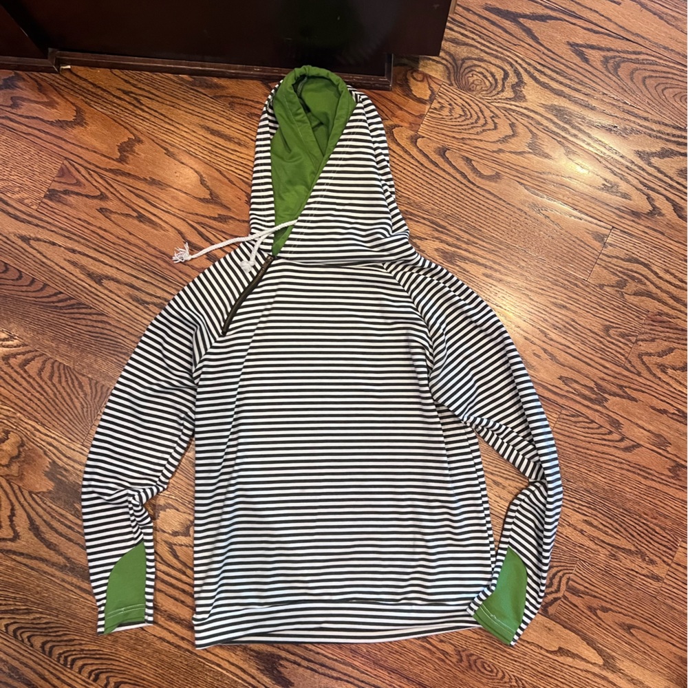 Striped Double Hoodie